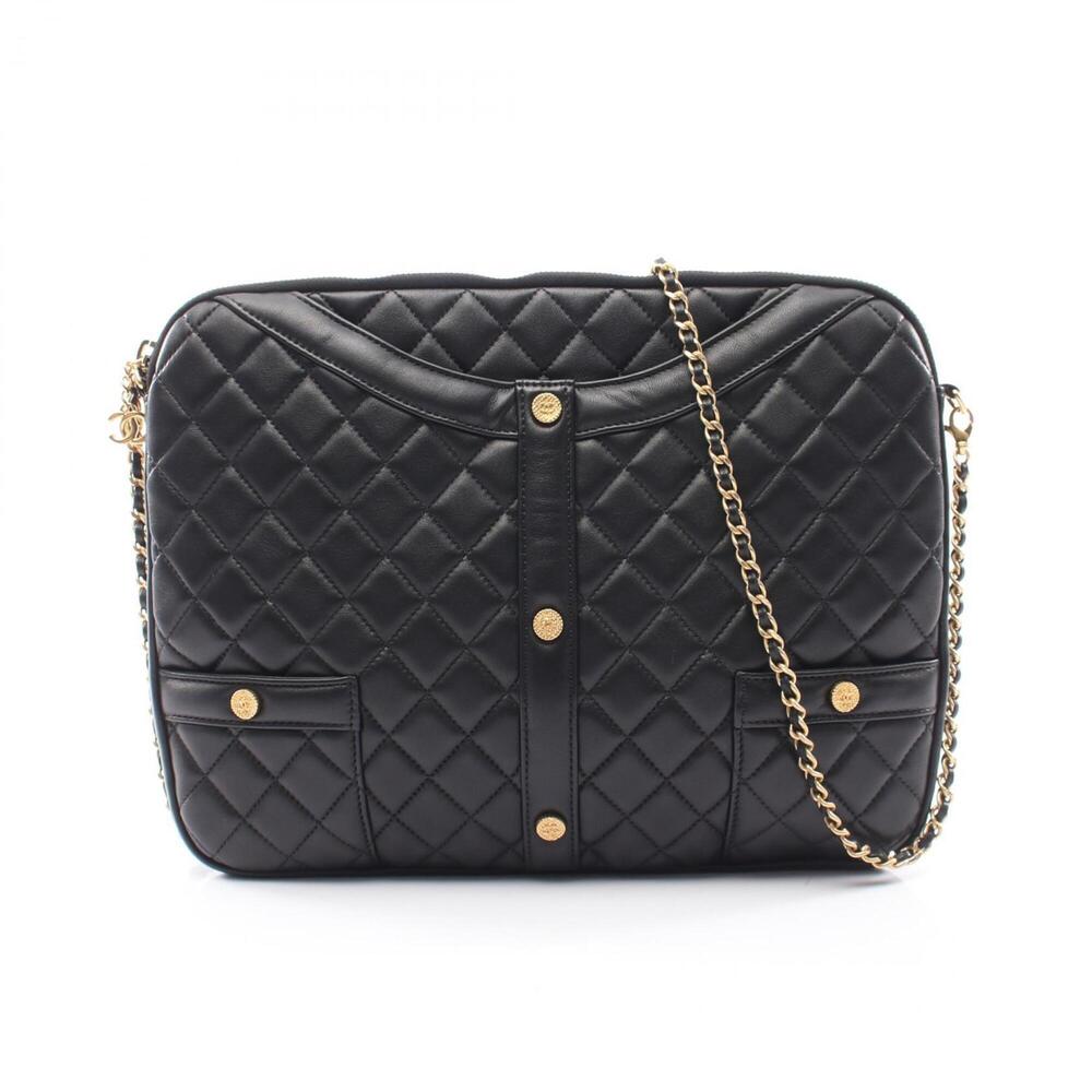 Chanel Girl Shoulder Bag/Handbag, Lambskin Leather, Women's, Black